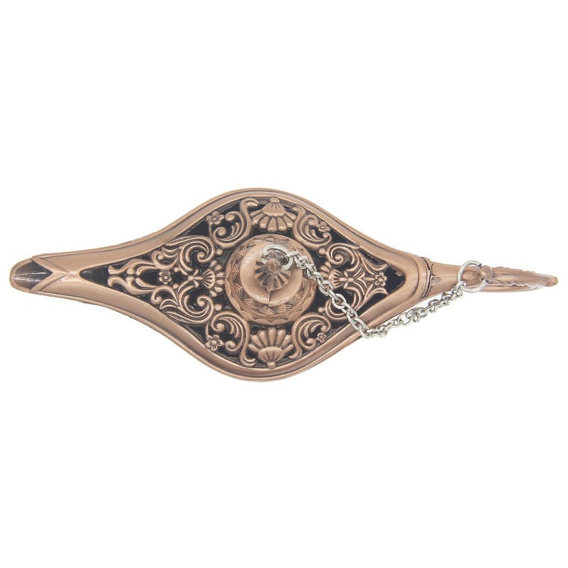 AVESON Classic Vintage Hollow Magic Genie Light Costume Lamp Home Table Decoration & Gift, Small (4.7"x1.7"x2.9"), Copper - Image 4